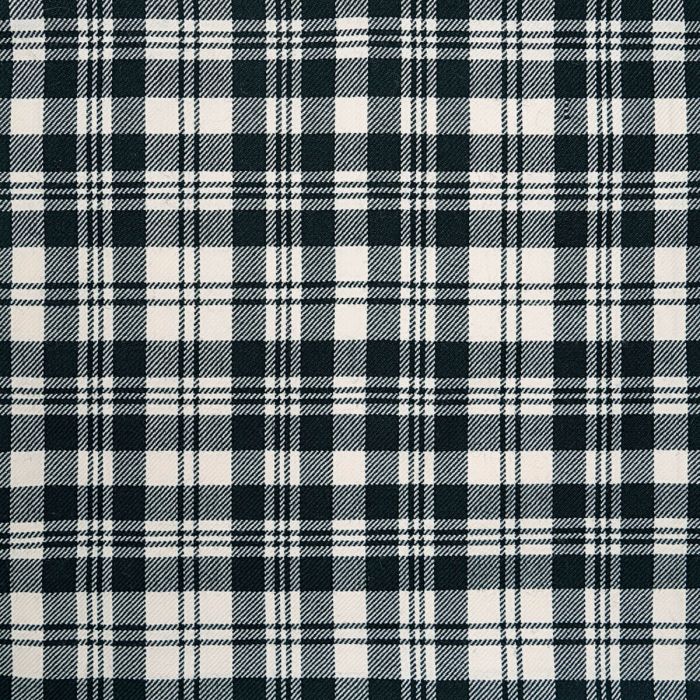 Scott Black/White Modern Lightweight Tartan Fabric