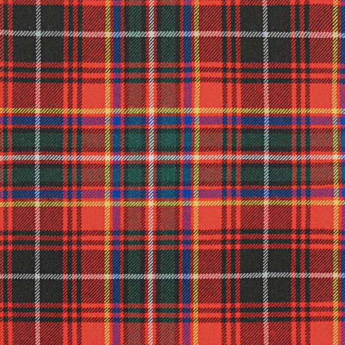 Innes Red Modern Heavyweight Tartan Fabric