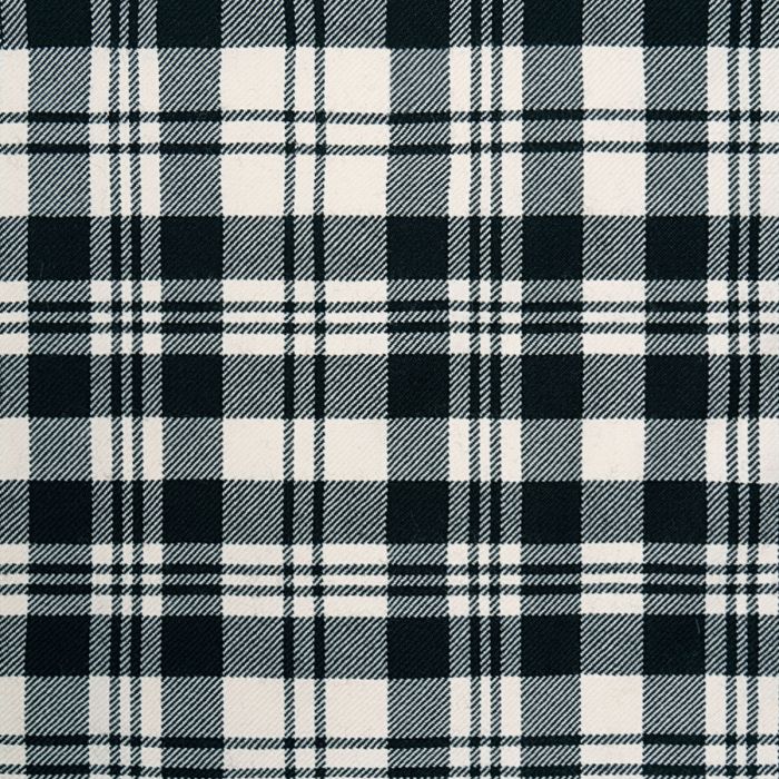 Scott Black/White Ancient Heavyweight Tartan Fabric - Single Width