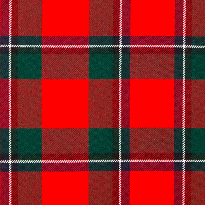 Sinclair Red Modern Heavyweight Tartan Fabric