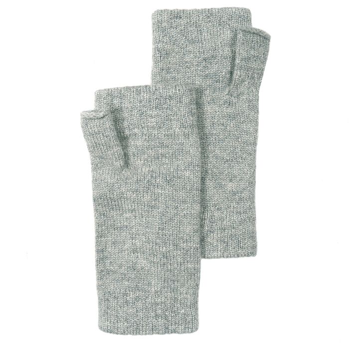 Womens Steel Cashmere Wrist Warmers Fingerless Gloves