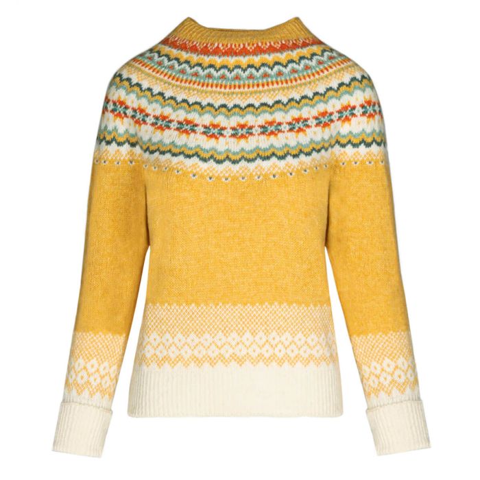 Women's Holly Marzipan Fair Isle Knitted Wool Crew Neck Jumper