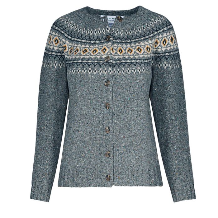 Women's Ailsa St Kilda Fair Isle Knitted Wool Crew Neck Cardigan