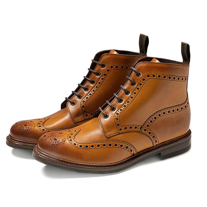 Loake Tan Bedale Brogue Boots
