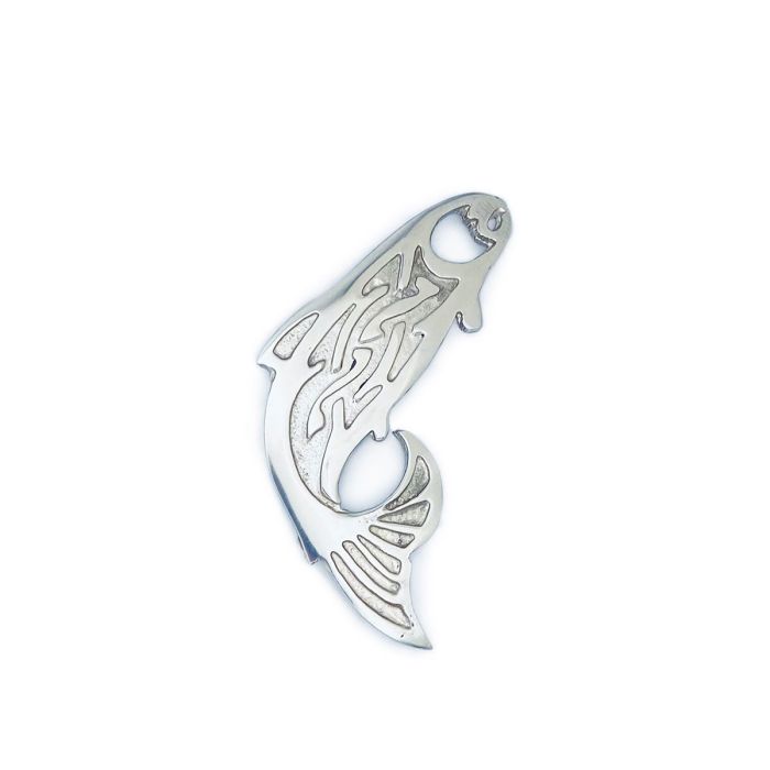 Salmon Kilt Pin in Polished Pewter