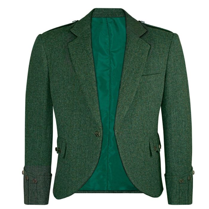 Estate Managers Green Shetland Tweed Argyll Kilt Jacket