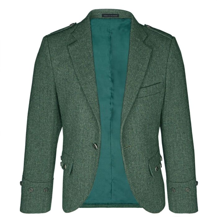 Estate Managers Green Shetland Tweed Argyll Kilt Jacket