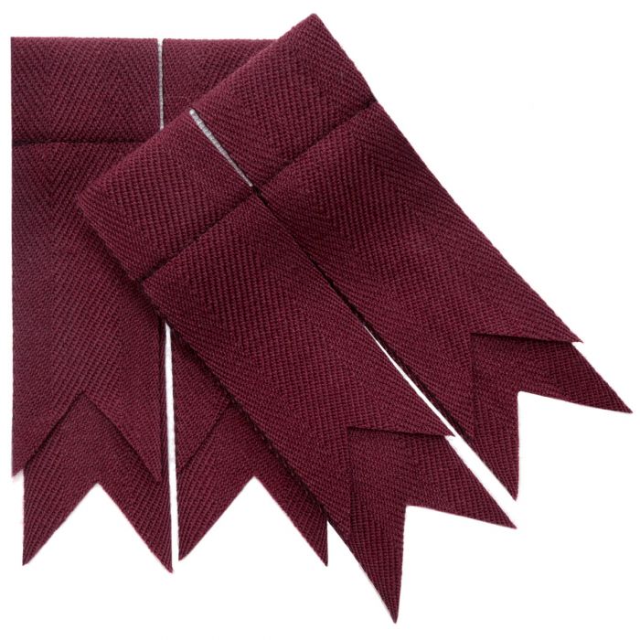 Maroon Plain Coloured Garter Flashes