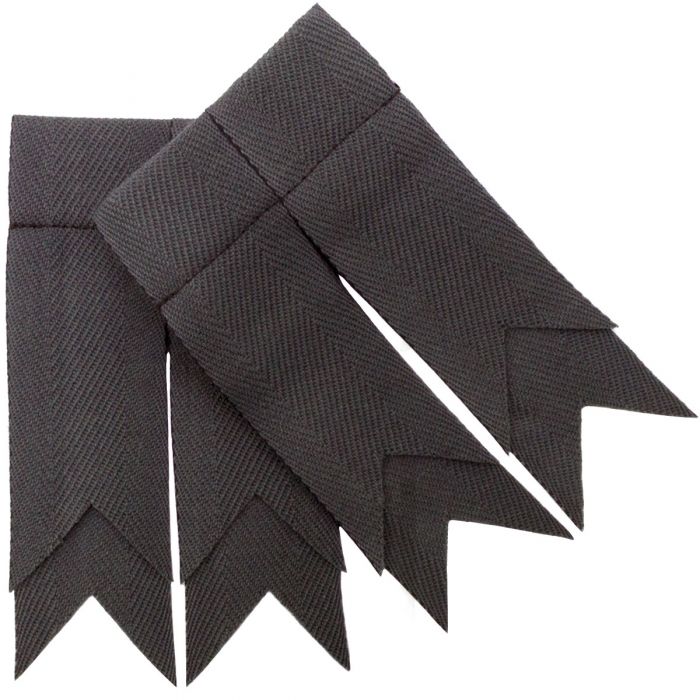 Stealth Grey Plain Coloured Garter Flashes