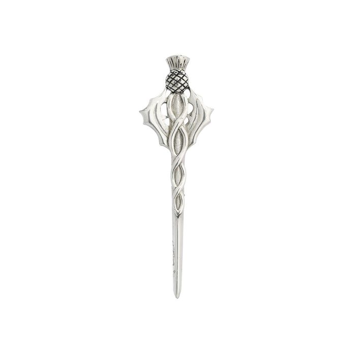 Scottish Thistle Kilt Pin in Matt Pewter