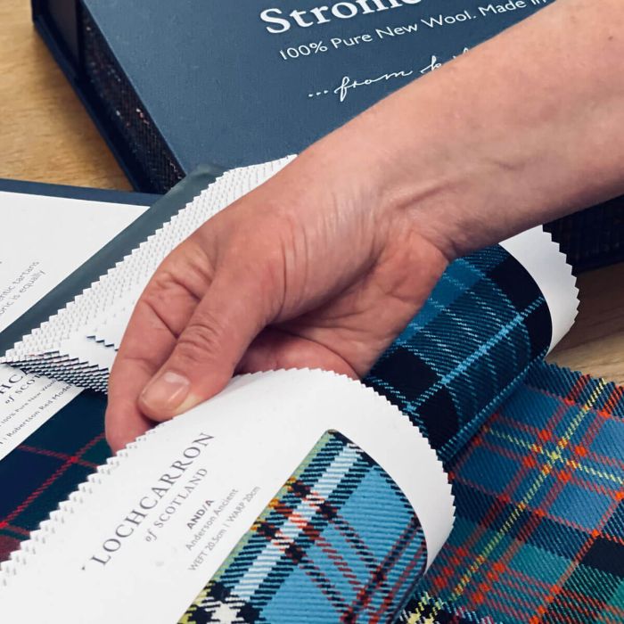  Scottish wool Strome 16 oz. HeavyWeight Tartan Fabric Sample