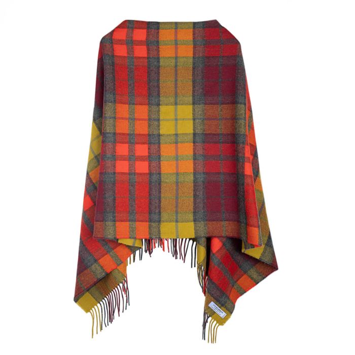 Georgia Buchanan Berry Tartan Lambswool Poncho