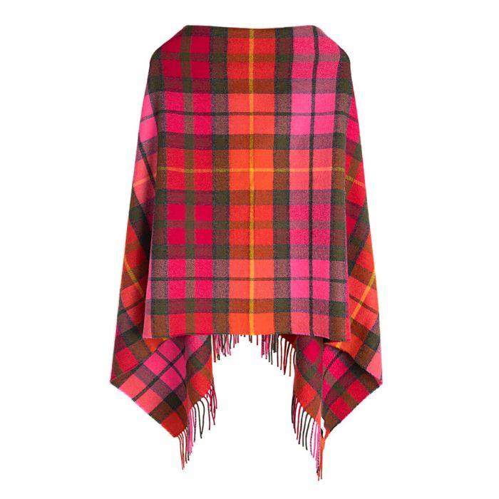 Georgia Buchanan Rose Tartan Lambswool Poncho