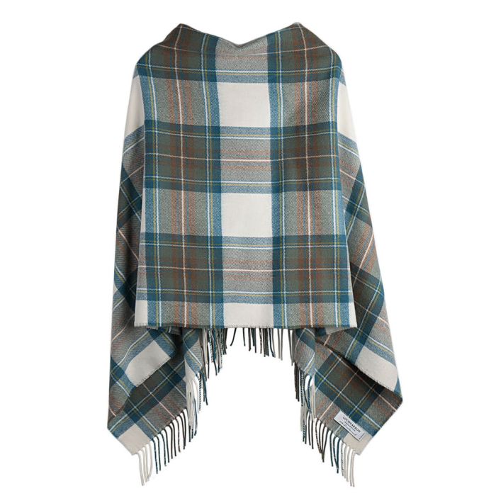 Georgia Stewart Blue Dress Lambswool Poncho
