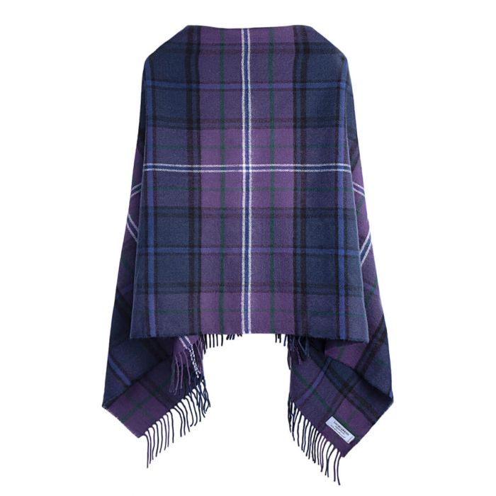 Scotland Forever Modern Tartan Lambswool Poncho