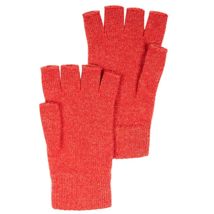 Unisex Pomegranate Cashmere Fingerless Gloves