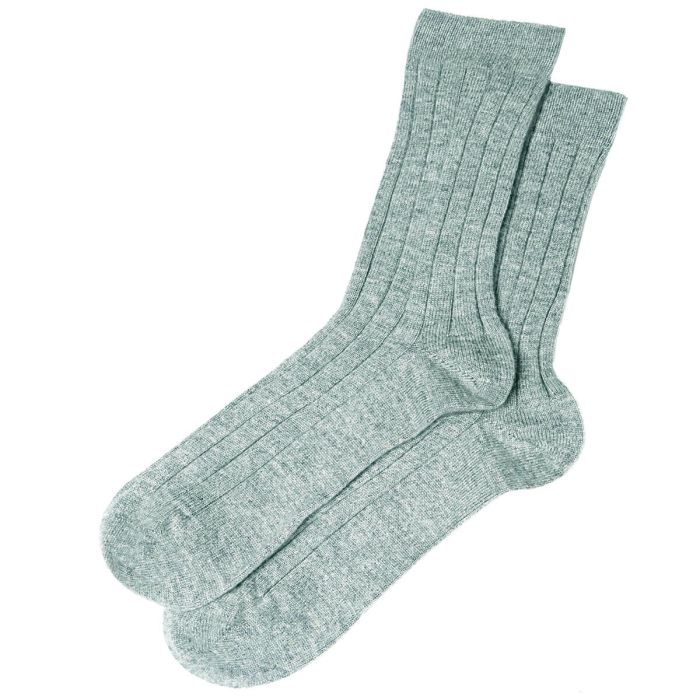 Mens Luxury Silver Cashmere Blend Socks