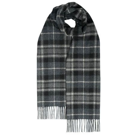 Darwin MacRae Hunting Grey Tartan Oversized Lambswool Scarf