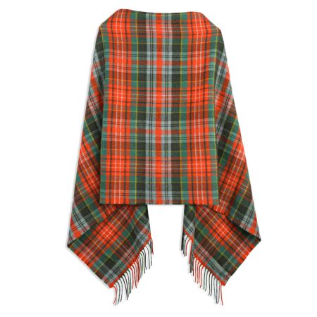 Georgia Caledonia Ancient Tartan Lambswool Poncho