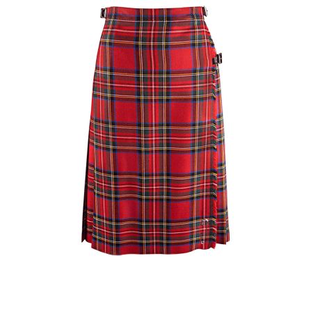 Ladies Tartan Semi Kilted Skirt - Front