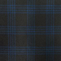 Royal/Black Grid Check Lightweight Fabric