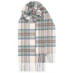 Beau Stewart Blue Dress Tartan Luxury Cashmere Scarf