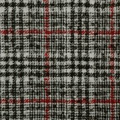 Black & White Glen Check Wool Mohair Loop Tweed Fabric