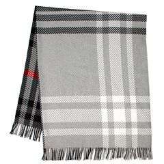 Darcy Lochcarron Graphite Tartan Luxury Wool Throw