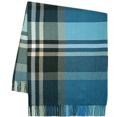 Darcy Stewart Denim Tartan Luxury Wool Throw