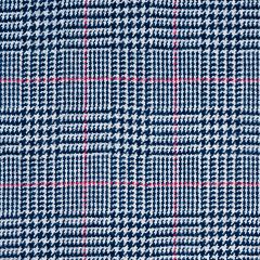 Black / White Glen Check Soft Wool Recycled Blend Tweed Fabric Sample