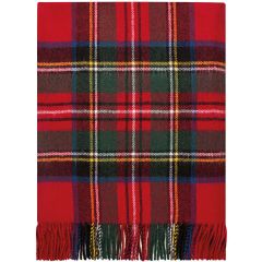 Border Stewart Royal Modern Tartan Lambswool Blanket