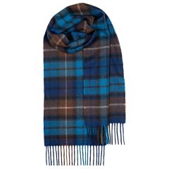 Bowhill Buchanan Blue Tartan Lambswool Scarf