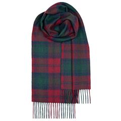 Bowhill Lindsay Modern Tartan Lambswool Scarf