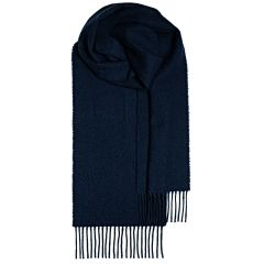 Bowhill Navy Plain Coloured Lambswool Scarf