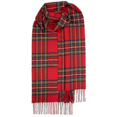 Bowhill Stewart Royal Modern Tartan Lambswool Scarf