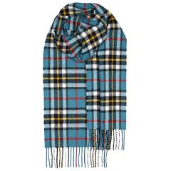 Bowhill Thomson Blue Tartan Lambswool Scarf