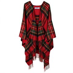 Alice Stewart Royal Modern Tartan Lambswool Serape