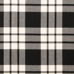 MacFarlane Black/White Modern Lightweight Tartan Fabric