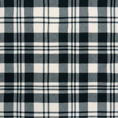 Scott Black & White Heavyweight Tartan Fabric - Single Width