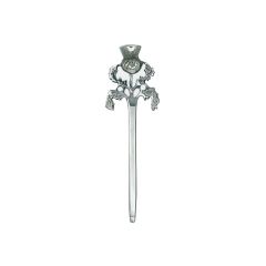 Thistle Kilt Pin in Polished Pewter