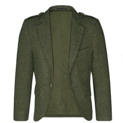 Beaters Green Shetland Tweed Crail Kilt Jacket