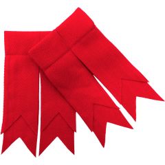 Scarlet Red Plain Coloured Garter Flashes