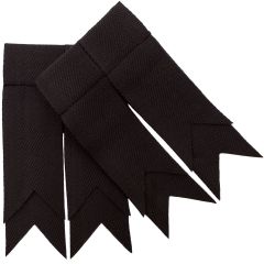 Black Plain Coloured Garter Flashes