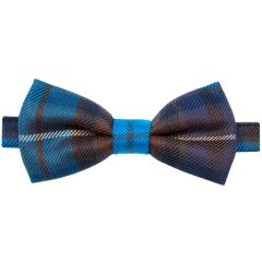 Buchanan  Blue Tartan Bow Tie - Back