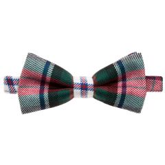 MacDuff Dress Modern Tartan Mens Wool Bow Tie - Front View
