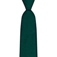 Bottle Green Plain Coloured Wool Tie