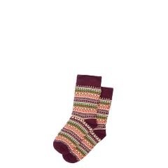 Womens Mulberry Fair Isle Merino Blend Socks