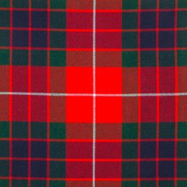 Fraser Red Modern Medium Weight Tartan Fabric-Front
