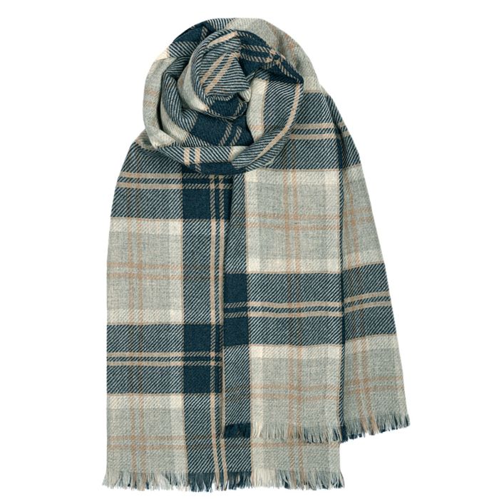 Brock Bannockbane Grey Luxury Fine Wool Scarf