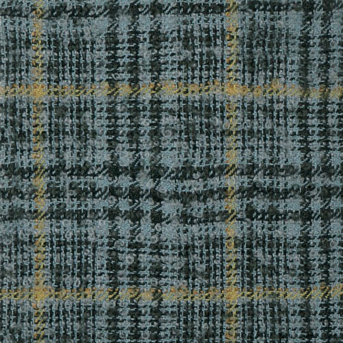 Silver Glen Check Wool Mohair Loop Tweed Fabric